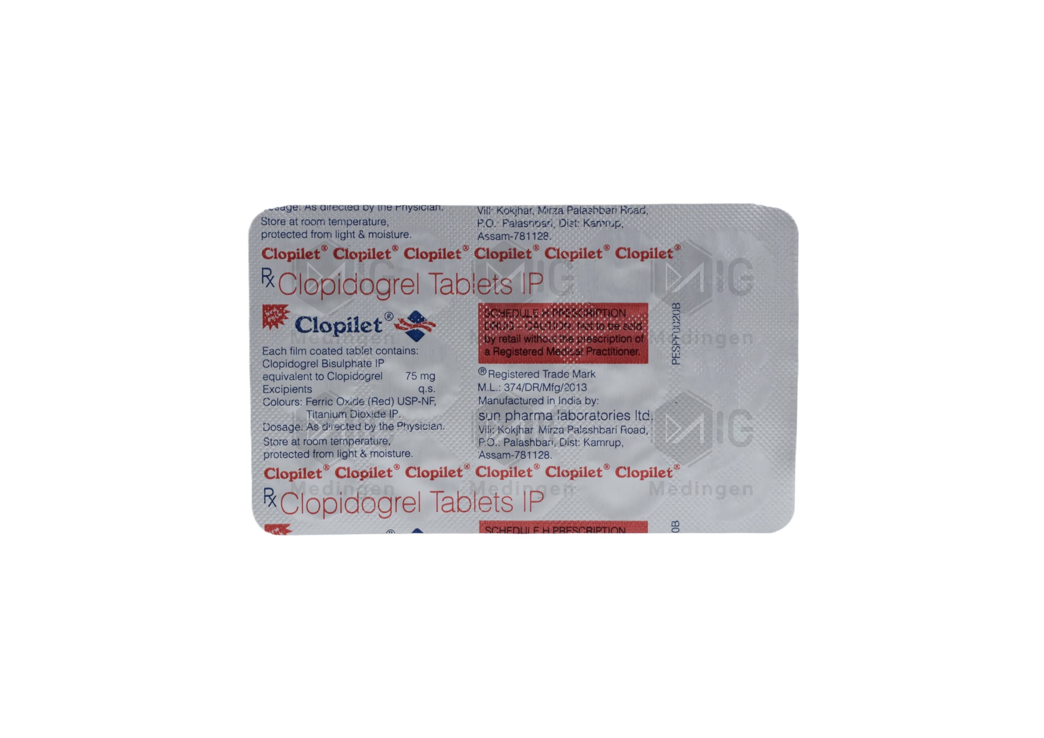 CLOPILET 75MG